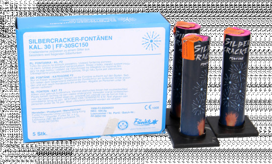 Silbercracker Fontäne - 5er Schachtel