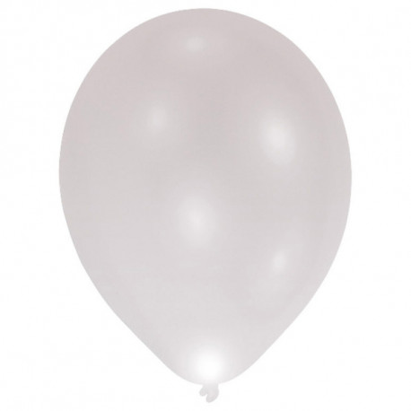 Ballon Silber LED Latex, 5er