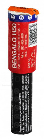 Bengalo H50 rot NC - kalte Pyrotechnik*