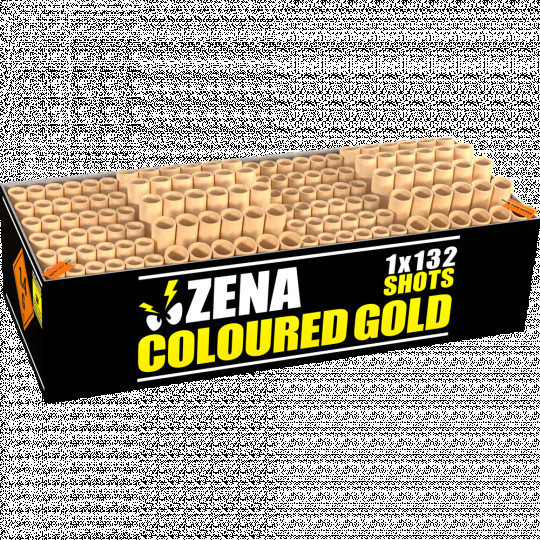 Zena Coloured Gold, 132-Schuss-Komplettfeuerwerk