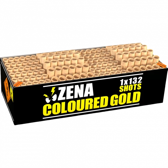 Zena Coloured Gold, 132-Schuss-Komplettfeuerwerk