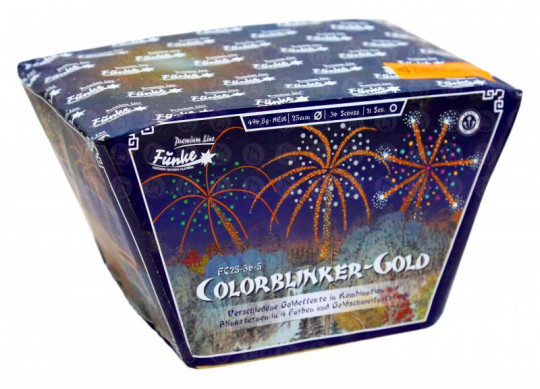 Funke Colorblinker-Gold, 36-Schuss-Fächerbatterie