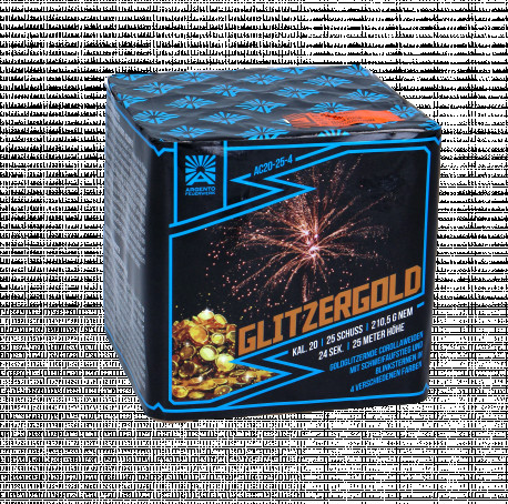 Glitzergold, 25-Schuss-Batterie