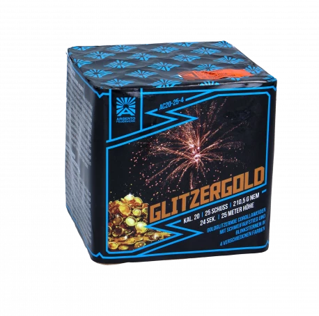 Glitzergold, 25-Schuss-Batterie
