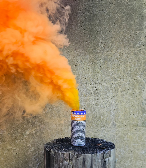 Großer Rauchtopf - Pyrorauch XL200, ORANGE