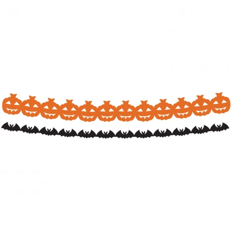 Halloween Paper Garlands Kürbis Fledermäuse