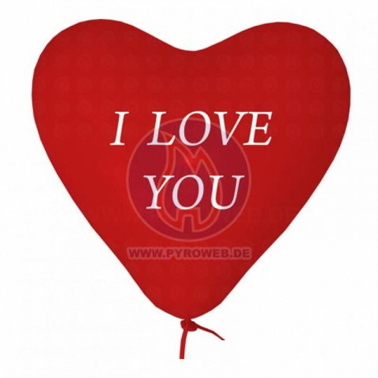 Herzluftballon rot