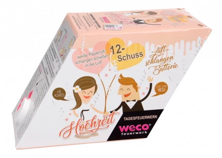 Hochzeit, 12-Schuss-Luftschlangenbatterie