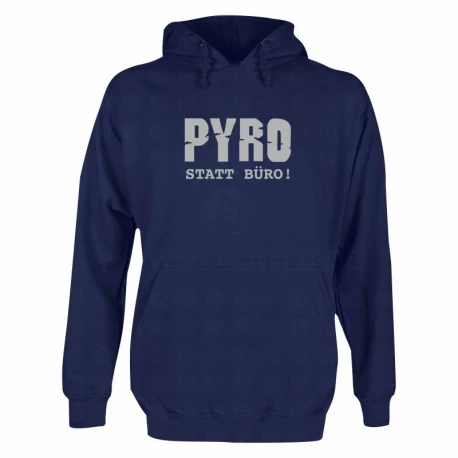 Hooded Sweat Navy: Pyro statt Büro