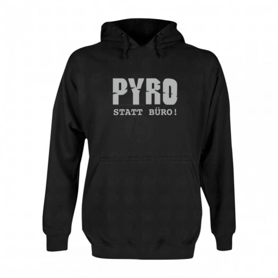 Hooded Sweat Schwarz: Pyro statt Büro