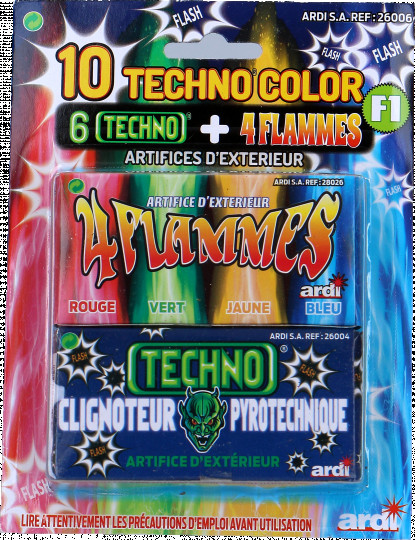 10 Techno Color Blister