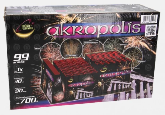Akropolis, 99-Schuss-Verbundfeuerwerk