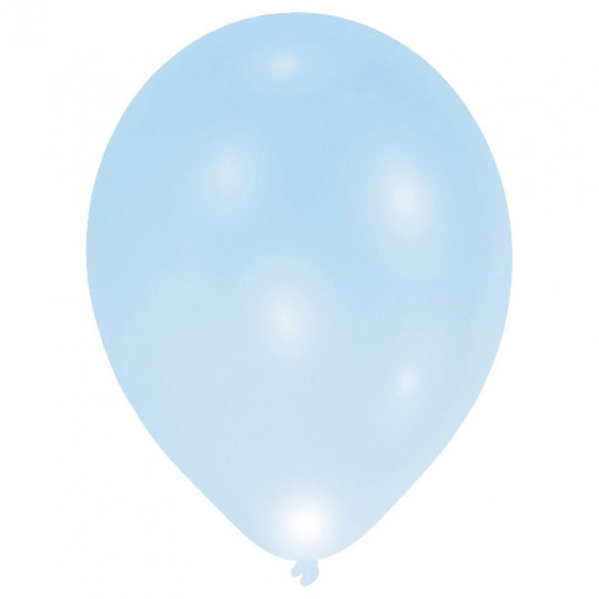Ballon Blau LED Latex, 5er