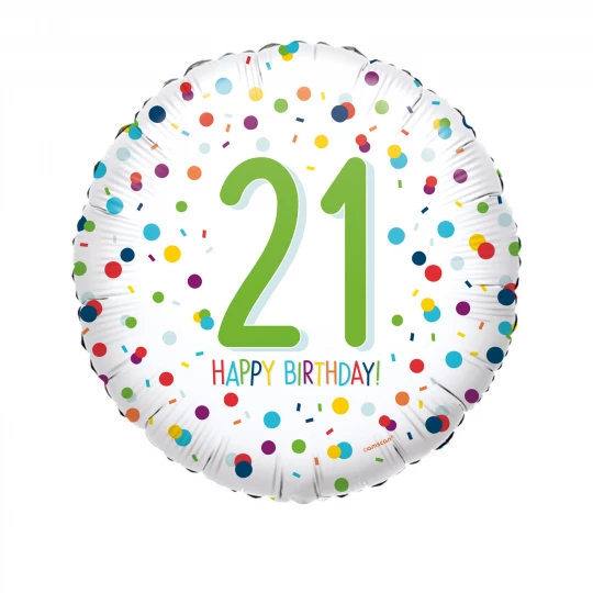 Ballon Folie 21 Happy Birthday