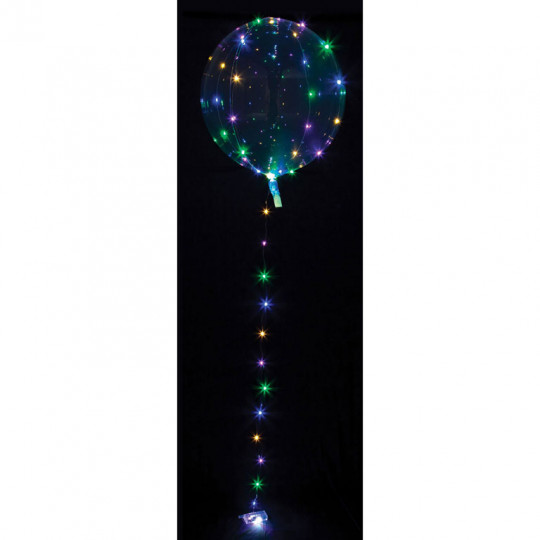 Ballon Folie Clearz Crystal LED bunt