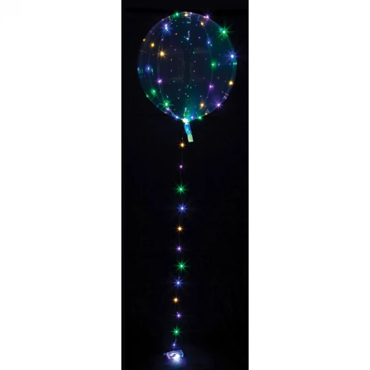 Ballon Folie Clearz Crystal LED bunt