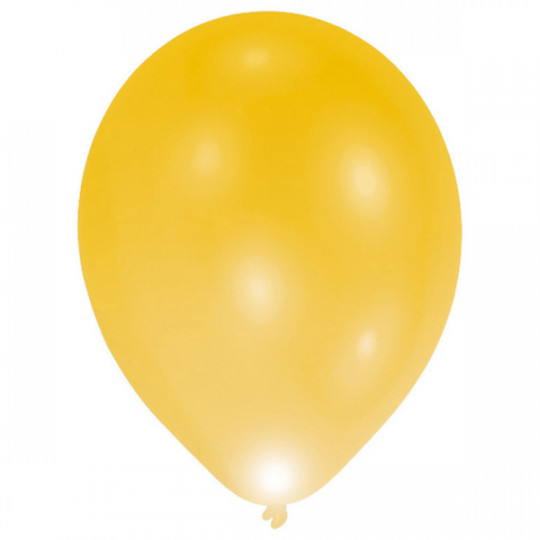 Ballon Gold LED Latex, 5er