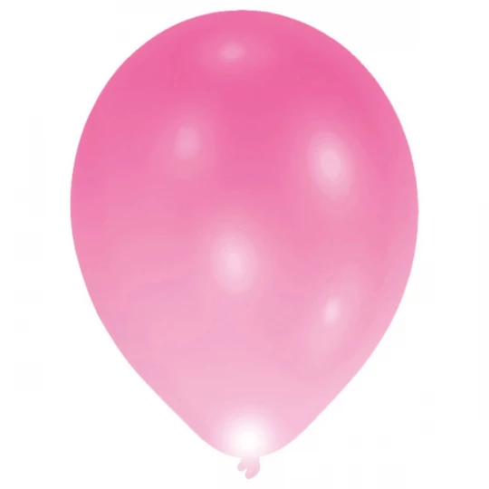 Ballon Pink LED Latex, 5er