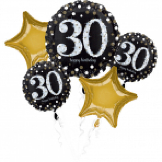 Ballon Sparkling Birthday 30, 5er