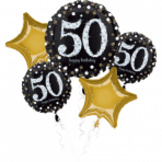 Ballon Sparkling Birthday 50, 5er