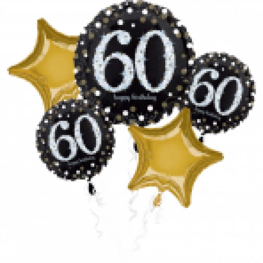 Ballon Sparkling Birthday 60, 5er