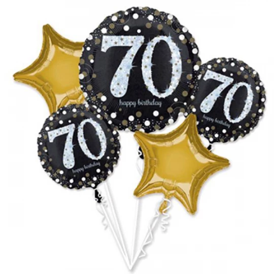 Ballon Sparkling Birthday 70, 5er