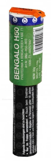 Bengalo H50 grün NC - kalte Pyrotechnik*