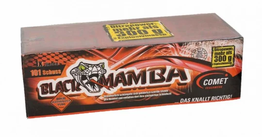 Black Mamba - 101-Schuss-Batterie mit Fontäne