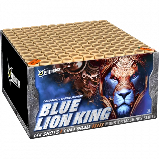 Blue Lion King, 144-Schuss-Verbundfeuerwerk