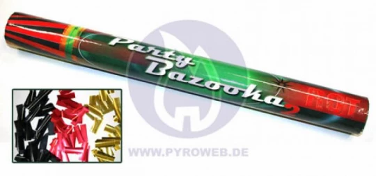 Confetti Shooter Deutschland, (Schwarz-Rot-Gold) 50 cm