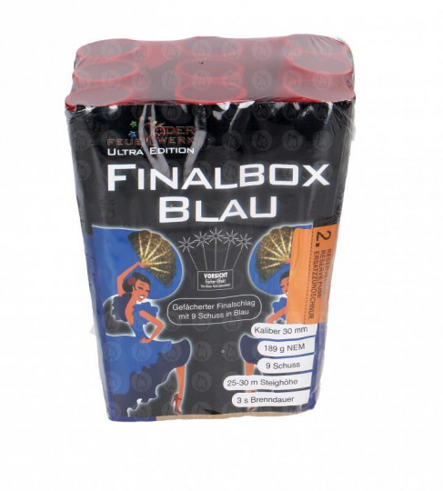 Finalbox Blau, 9 Schuss Batterie 3er-Kiste