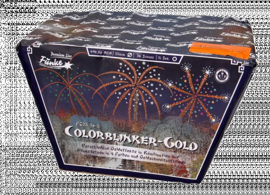 Funke Colorblinker-Gold, 36-Schuss-Fächerbatterie