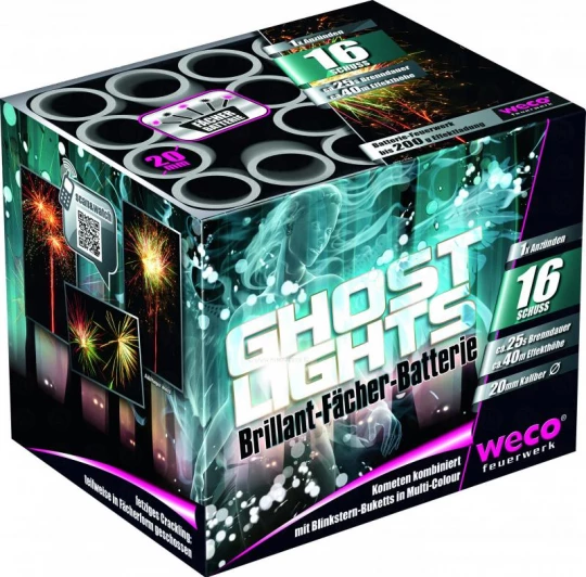 Ghost Lights, 16-Schuss-Brilliant-Fächerbatterie
