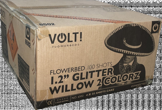 Glitter Willow 2 Colorz, 100-Schuss-Verbundfeuerwerk