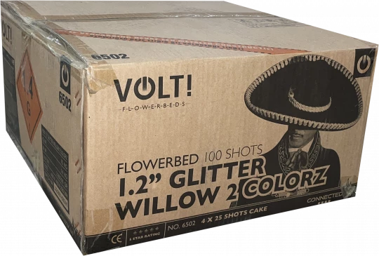 Glitter Willow 2 Colorz, 100-Schuss-Verbundfeuerwerk