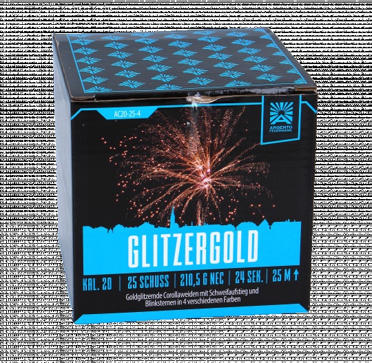Glitzergold, 25-Schuss-Batterie