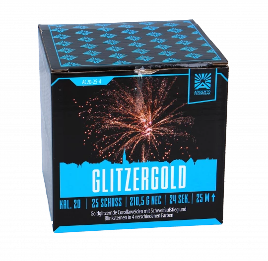 Glitzergold, 25-Schuss-Batterie