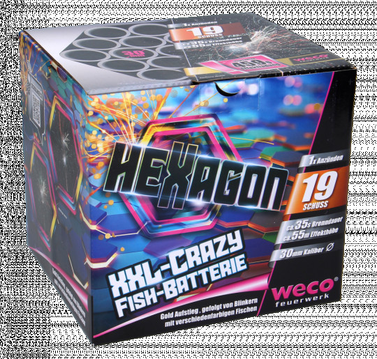 Hexagon, 19 Schuss Batterie