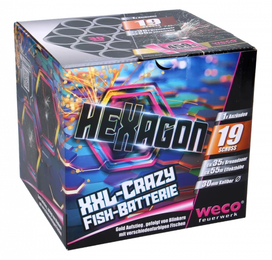 Hexagon, 19 Schuss Batterie