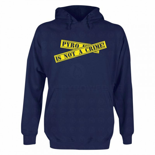 Hooded Sweat Navy: Pyro is not a crime