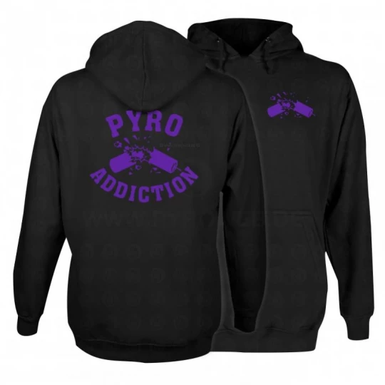 Hooded Sweat Schwarz: Pyro Addiction