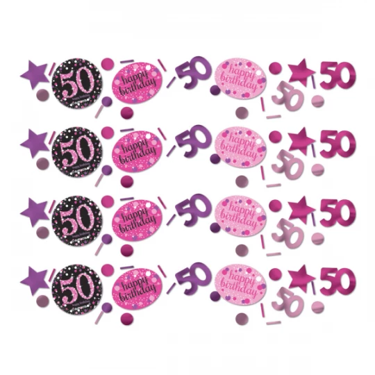 Konfetti 50 Pink Folie