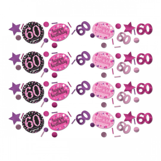 Konfetti 60 Pink Folie