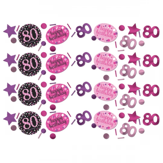 Konfetti 80 Sparkling Pink Folie
