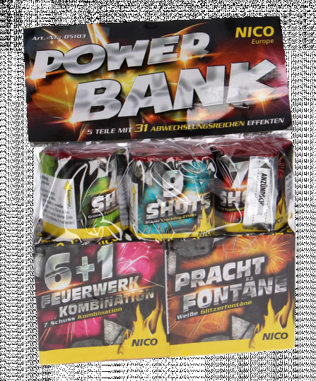 Power Bank, 5er-Batterie-Sortiment