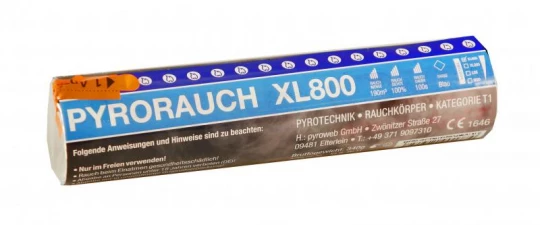 Pyrorauch XL800 Blau - Rauchpatrone / Jumbo Rauch