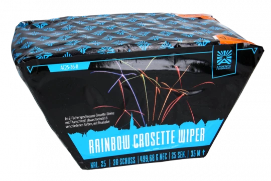 Rainbow Crosette Wiper, 36-Schuss-Fächerbatterie
