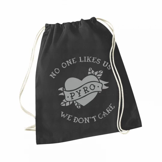 Stoffrucksack Graphit Grey: No one likes us we don't care