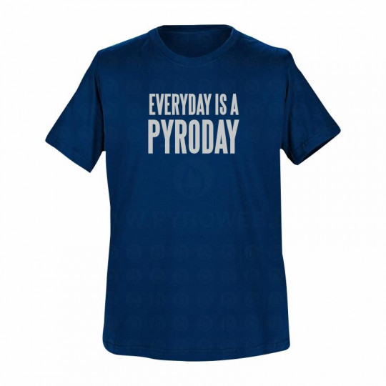 T-Shirt Navy: Every day is a pyro day