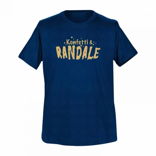 T-Shirt Navy: Konfetti und Randale